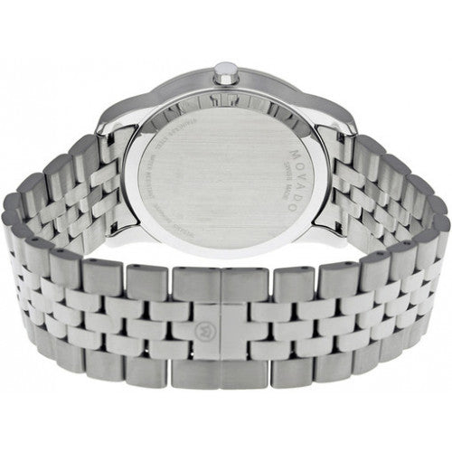  Shop Authentic Movado Museum Classic Black Dial Silver Steel Strap Watch For Men - 606504 - Luxxuri