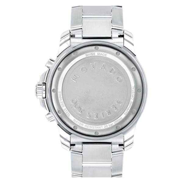  Shop Authentic Movado Series 800 Chronograph Black Dial Silver Steel Strap Watch For Men - 2600142 - Luxxuri