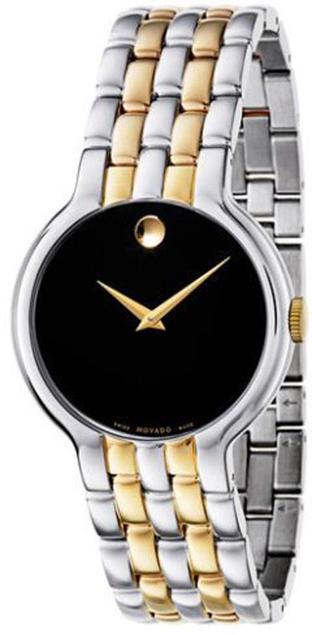  Shop Authentic Movado Veturi Quartz Black Dial Two Tone Steel Strap Watch for Men - 0606932 - Luxxuri