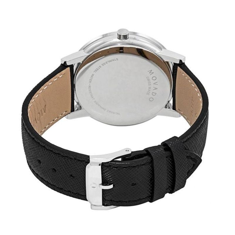  Shop Authentic Movado Museum Classic Black Dial Black Leather Strap Watch for Men - 0607194 - Luxxuri