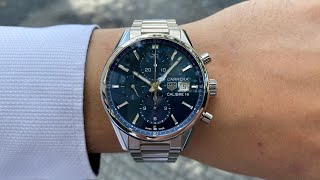  Shop Authentic Tag Heuer Carrera Chronograph 41mm Blue Dial Silver Steel Strap Watch for Men - CBK2112.BA0715 - Luxxuri