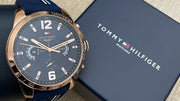  Shop Authentic Tommy Hilfiger Decker Multifunction Blue Dial Blue Rubber Strap Watch for Men - 1791474 - Luxxuri