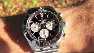  Shop Authentic Breitling Chronomat B01 42mm Black Dial Silver Steel Strap Watch for Men - AB0134101B1A1 - Luxxuri