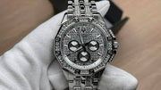  Shop Authentic Bulova Crystal Collection Pave Silver Dial with Crystals Silver Steel Strap Watch for Men - 96C134 - Luxxuri
