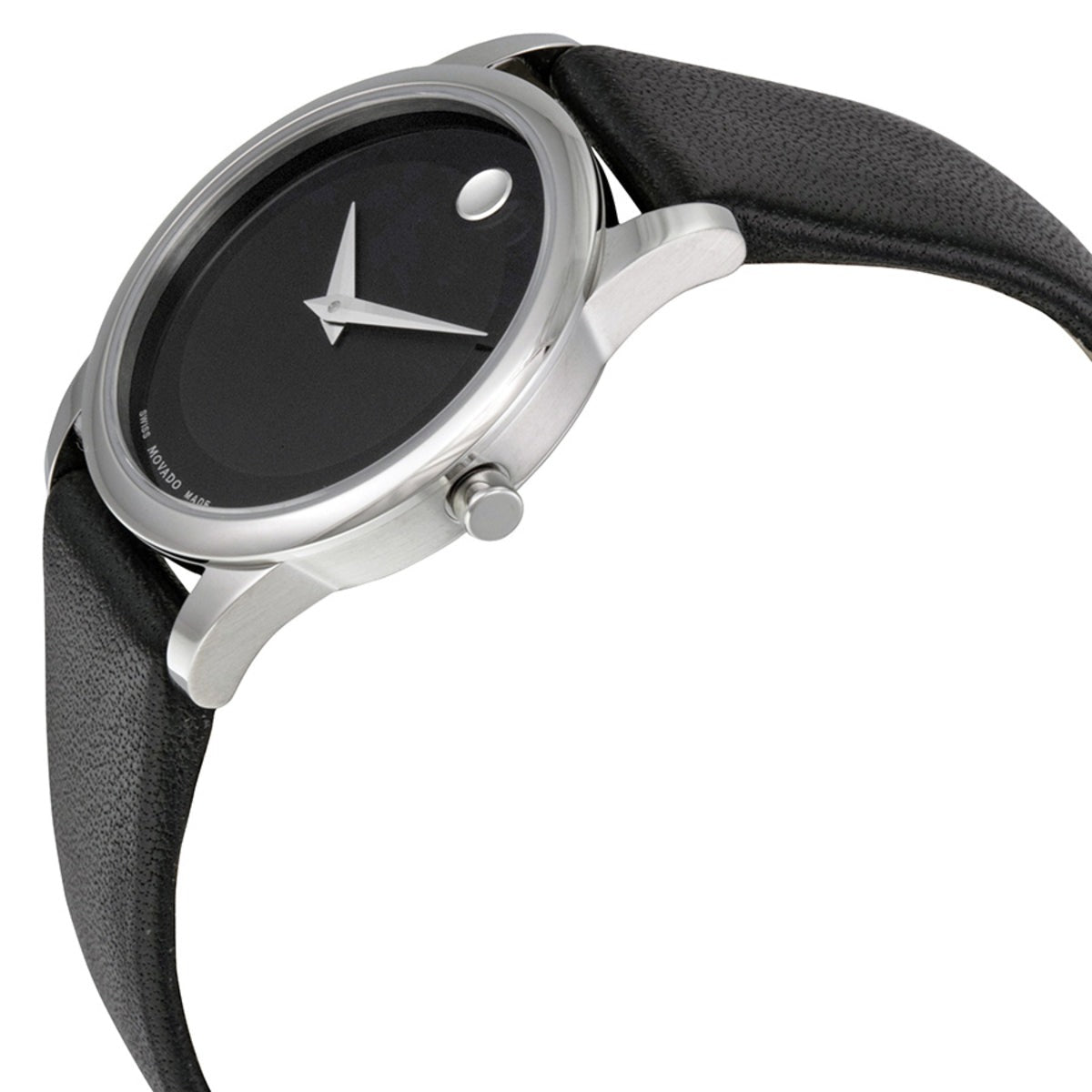 Shop Authentic Movado Museum Classic Black Dial Black Leather Strap Watch For Women - 0606503 - Luxxuri