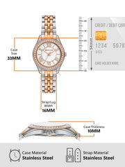  Shop Authentic Michael Kors Harlowe Three-Hand Mother of Pearl White Dial Tri Tone Steel Strap Watch for Women - MK4846 - Luxxuri