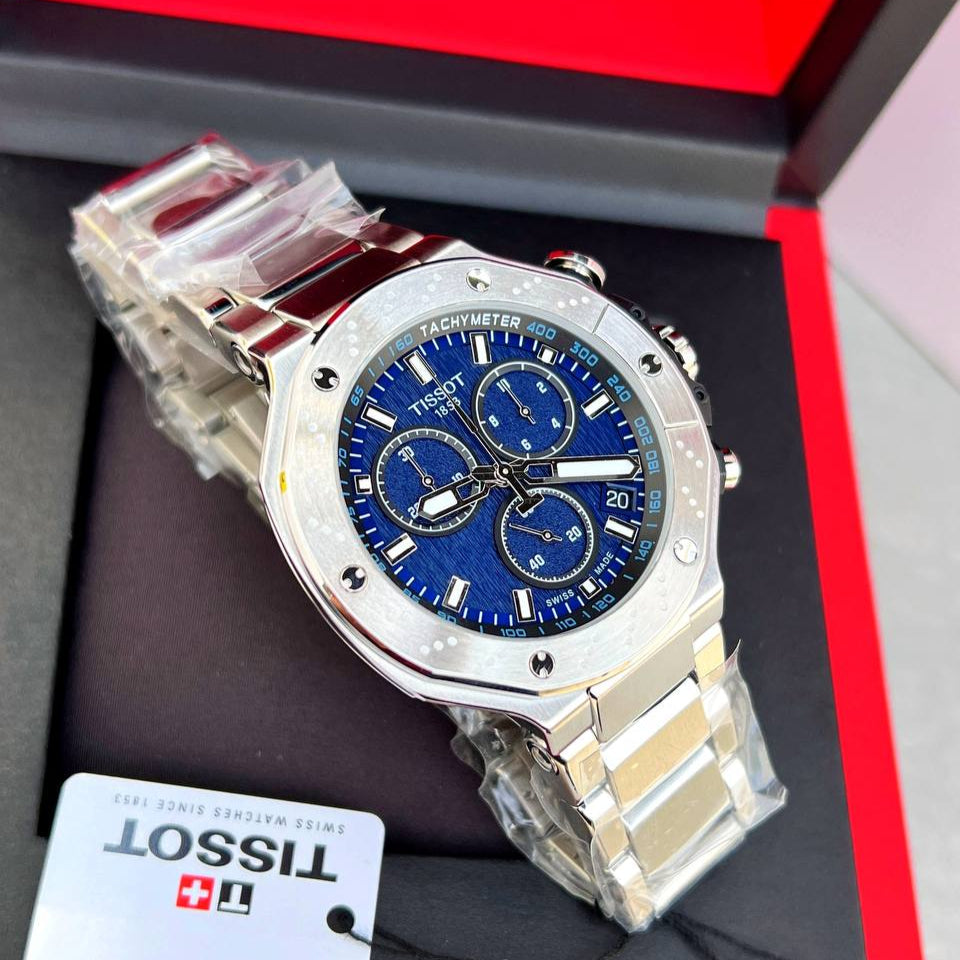  Shop Authentic Tissot T Race Chronograph Blue Dial Silver Steel Strap Watch For Men - T141.417.11.041.00 - Luxxuri