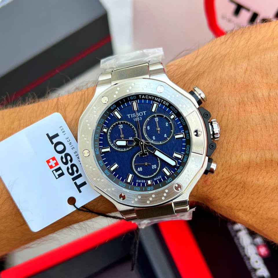  Shop Authentic Tissot T Race Chronograph Blue Dial Silver Steel Strap Watch For Men - T141.417.11.041.00 - Luxxuri