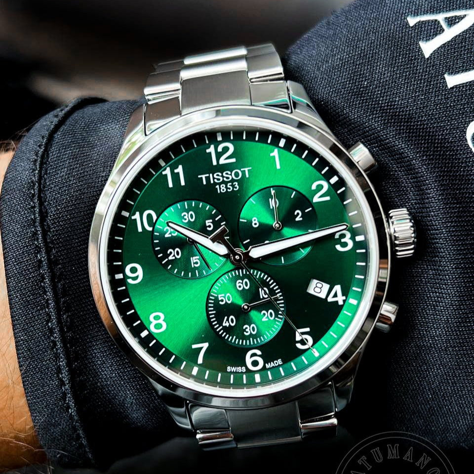  Shop Authentic Tissot Chrono XL Classic Green Dial Silver Steel Strap Watch for Men - T116.617.11.092.00 - Luxxuri