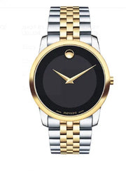  Shop Authentic Movado Museum Classic Black Dial Two Tone Steel Strap Watch For Men - 606899 - Luxxuri