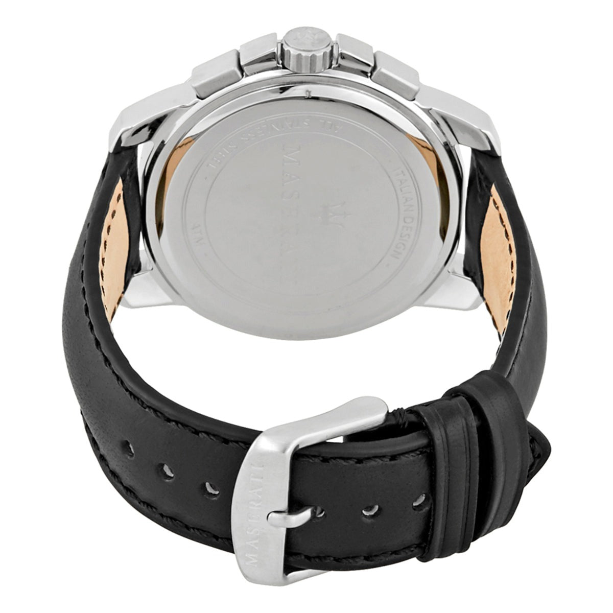  Shop Authentic Maserati Successo 44mm Grey Dial Black Leather Strap Watch For Men - R8871621006 - Luxxuri