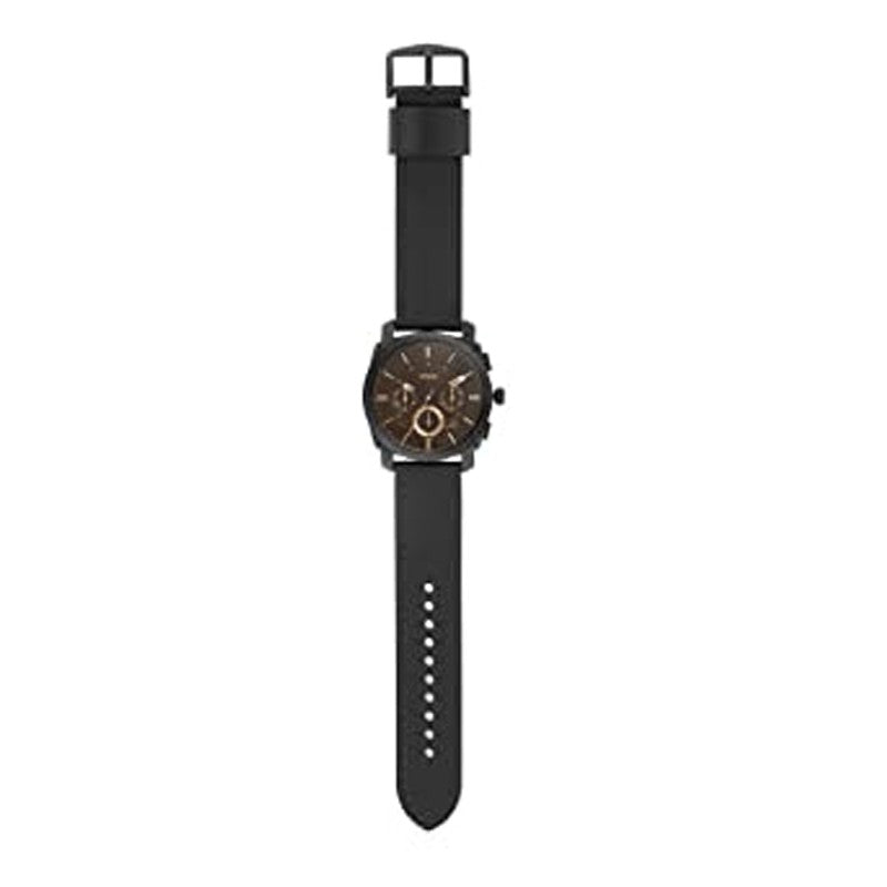  Shop Authentic Fossil Machine Chronograph Black Dial Black Leather Strap Watch for Men - FS5586 - Luxxuri