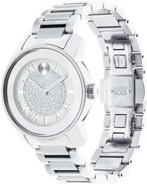 Shop Authentic Movado Bold Crystal Pave Silver Dial Silver Steel Strap Watch for Women - 3600254 - Luxxuri