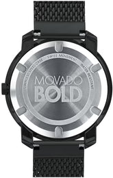  Shop Authentic Movado Bold Black Dial Black Mesh Bracelet Watch For Men - 3600261 - Luxxuri