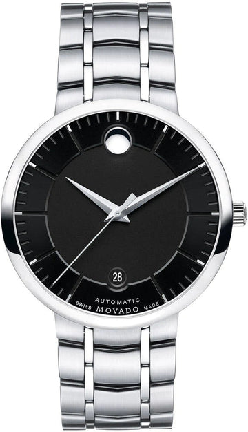  Shop Authentic Movado 1881 Automatic Black Dial Silver Steel Strap Watch for Men - 606914 - Luxxuri
