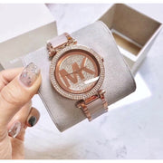  Shop Authentic Michael Kors Parker Pink Dial Pink Steel Strap Watch for Women - MK6176 - Luxxuri