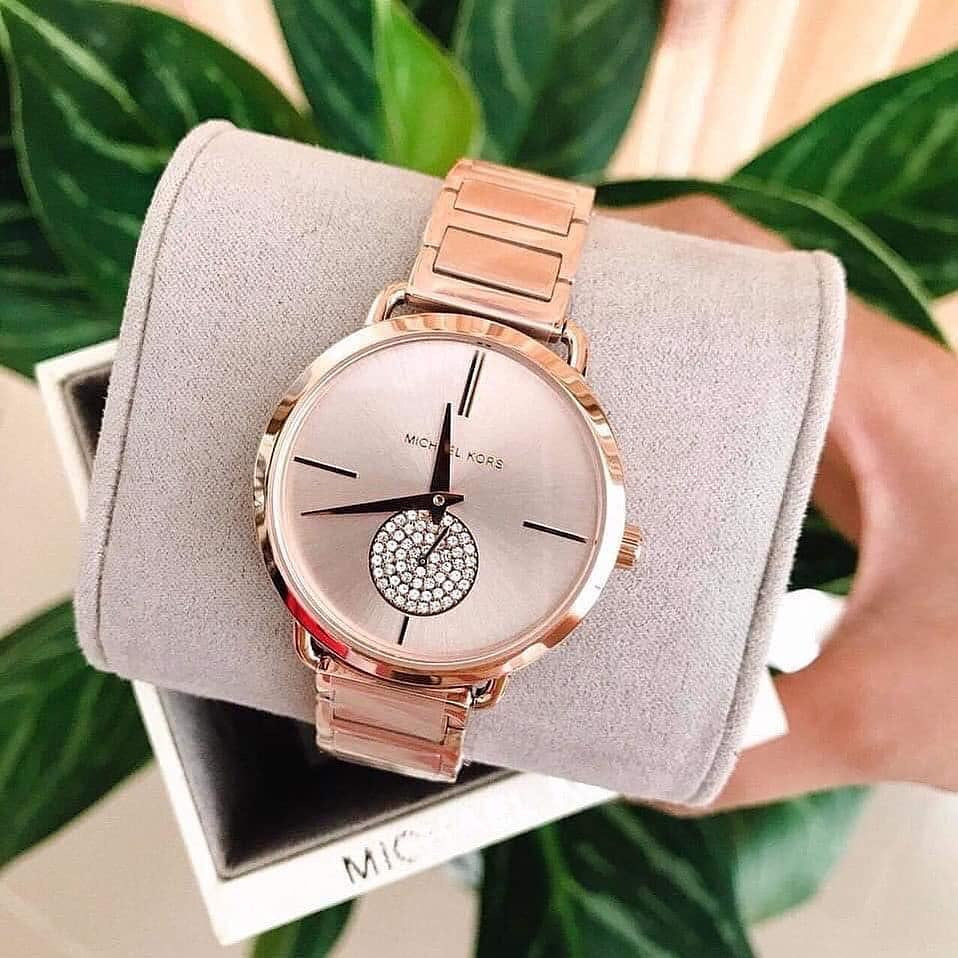  Shop Authentic Michael Kors Portia Rose Gold Dial Rose Gold Steel Strap Watch for Women - MK3640 - Luxxuri