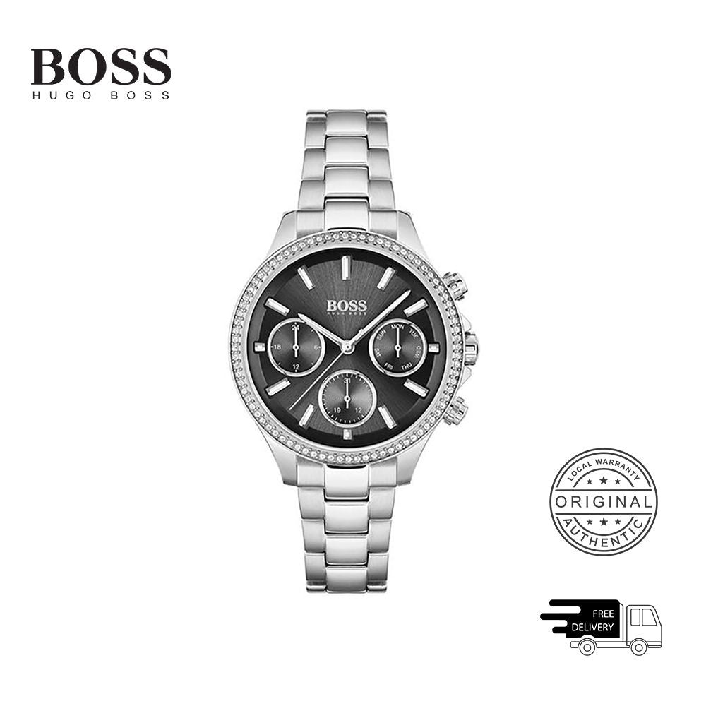  Shop Authentic Hugo Boss Hera Black Dial Silver Steel Strap Watch for Women - 1502593 - Luxxuri