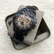  Shop Authentic Fossil Grant Sport Automatic Skeleton Black Dial Black Leather Strap Watch for Men - ME3138 - Luxxuri