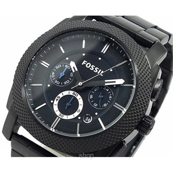  Shop Authentic Fossil Machine Chronograph Black Dial Black Steel Strap Watch for Men - FS4552 - Luxxuri