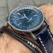 Shop Authentic Breitling Navitimer Automatic 41 Blue Dial Blue Leather Strap Watch for Men - A17326161C1P3 - Luxxuri