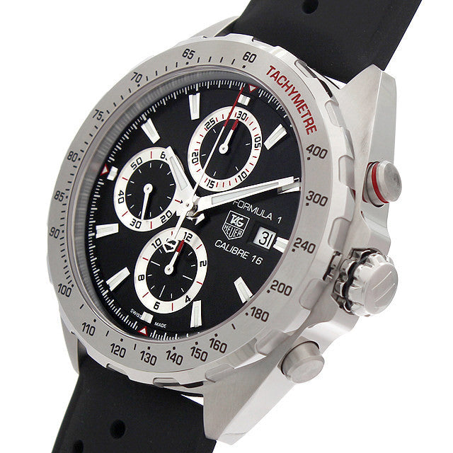  Shop Authentic Tag Heuer Formula 1 Calibre 16 Black Dial Black Leather Strap Watch for Men - CAZ2010.FT8024 - Luxxuri