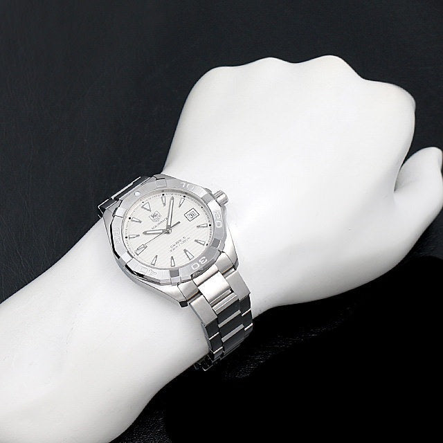 Shop Authentic Tag Heuer Aquaracer Automatic White Dial Silver Steel Strap Watch for Men - WAY2111.BA0928 - Luxxuri