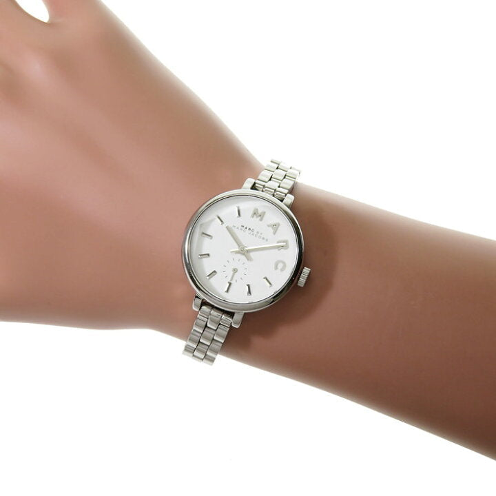  Shop Authentic Marc Jacobs Sally White Dial Silver Steel Strap Watch for Women - MBM8642 - Luxxuri