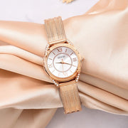  Shop Authentic Guess Whisper Silver Dial Rose Gold Mesh Bracelet Watch for Women - W1084L3 - Luxxuri