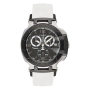  Shop Authentic Tissot T Race Chronograph Black Dial White Rubber Strap Watch for Men - T048.417.27.057.05 - Luxxuri