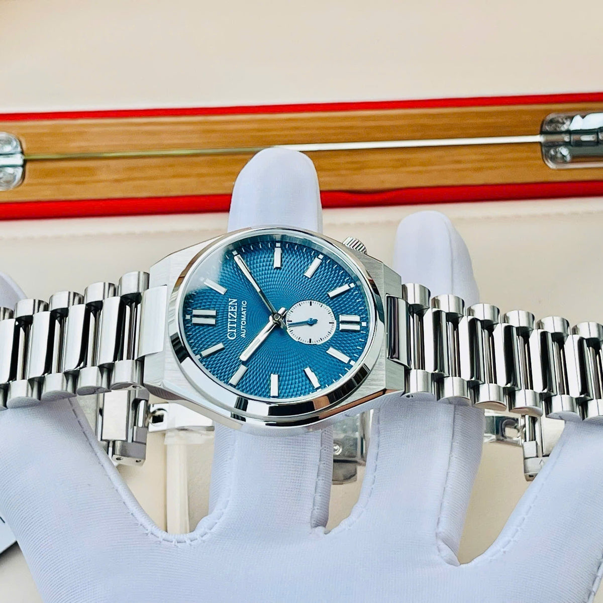  Shop Authentic Citizen Tsuyosa Automatic Blue Dial Silver Steel Strap Watch For Men - NK5010-51L - Luxxuri