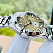  Shop Authentic Citizen Tsuyosa Automatic Titanium Yellow Dial Silver Steel Strap Watch For Men - NK5010-51X - Luxxuri