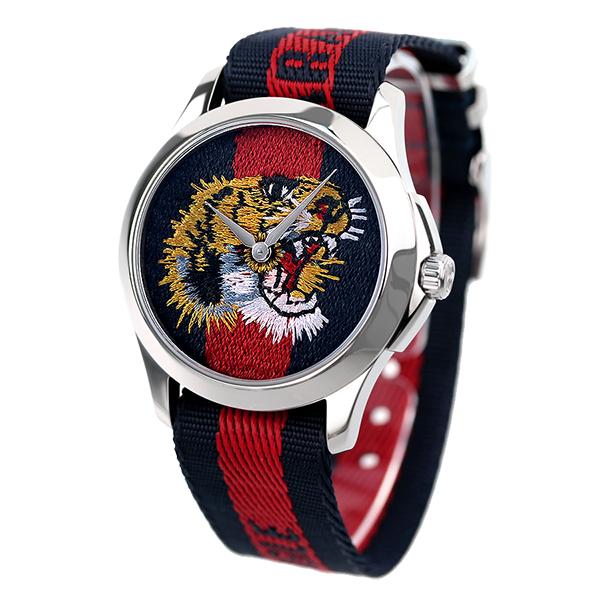  Shop Authentic Gucci G Timless Le Marche Des Merveilles Blue & Red Dial Blue & Red Nylon Strap Unisex Watch  - YA126495 - Luxxuri
