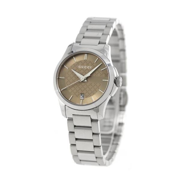  Shop Authentic Gucci G Timeless Brown Dial Silver Steel Strap Watch For Women - YA126526 - Luxxuri