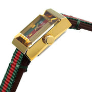  Shop Authentic Gucci G-Frame Multicolored Red and Green Dial Watch For Women - YA128527 - Luxxuri