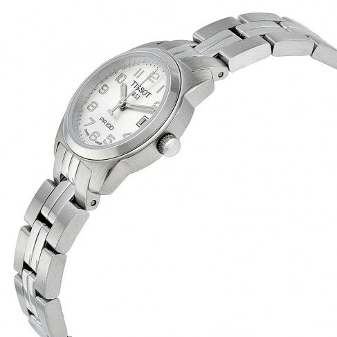  Shop Authentic Tissot T Classic PR100 Silver Dial Silver Steel Strap Watch For Women - T049.210.11.032.00 - Luxxuri
