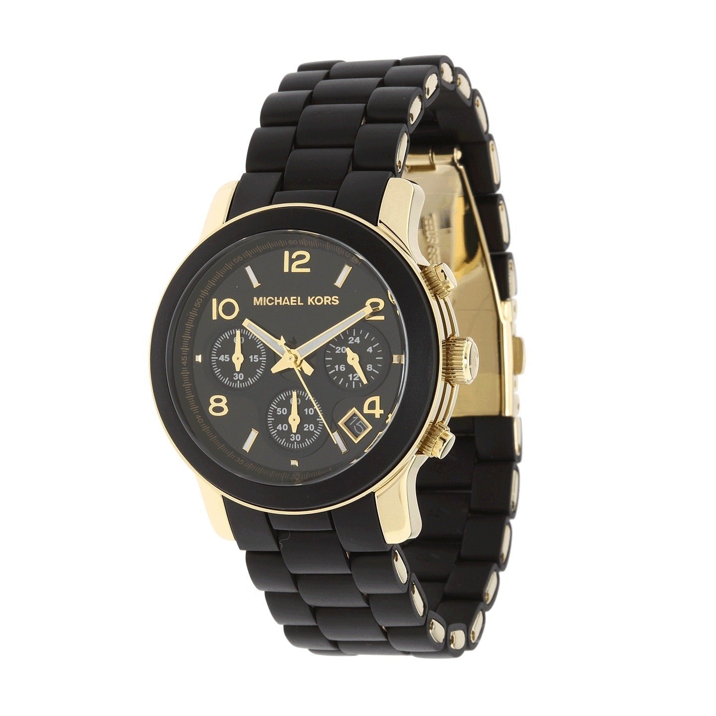  Shop Authentic Michael Kors Runway Black Dial Black Silicone Strap Watch for Women - MK5191 - Luxxuri