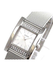  Shop Authentic Guess Nouveau Diamonds Silver Dial Silver Mesh Bracelet Watch for Women - W0127L1 - Luxxuri