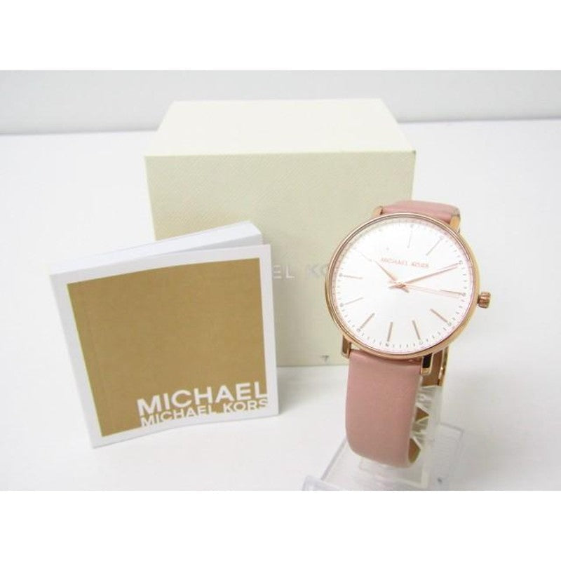  Shop Authentic Michael Kors Pyper Quartz White Dial Pink Leather Strap Watch For Women - MK2741 - Luxxuri