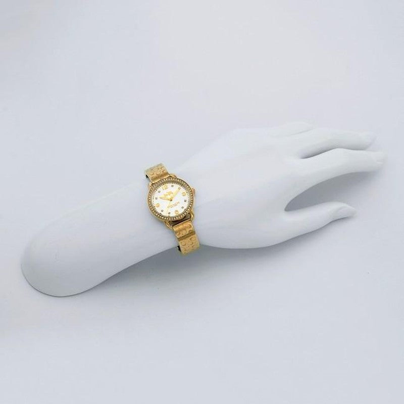 Coach Delancey Diamonds Silver Dial Gold Steel Strap Watch for Women - 14502354