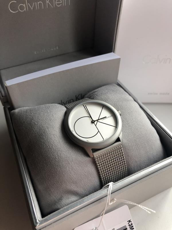  Shop Authentic Calvin Klein Minimal White Dial Silver Mesh Bracelet Watch for Women - K3M5215X - Luxxuri