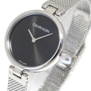  Shop Authentic Calvin Klein Authentic Black Dial Silver Mesh Bracelet Watch for Women - K8G23121 - Luxxuri