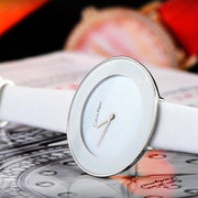  Shop Authentic Calvin Klein Chic White Dial White Leather Strap Watch for Women - K7N23TK2 - Luxxuri