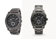  Shop Authentic Fossil Machine Chronograph Black Dial Grey Steel Strap Watch for Men - FS4662 - Luxxuri