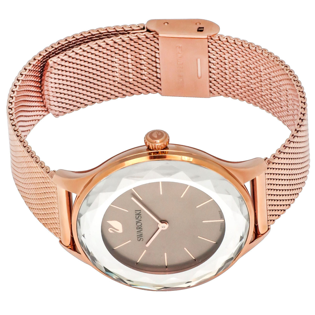  Shop Authentic Swarovski Octea Nova Grey Dial Gold Mesh Bracelet Watch for Women - 5451634 - Luxxuri