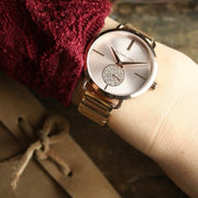  Shop Authentic Michael Kors Portia Rose Gold Dial Two Tone Steel Strap Watch for Women - MK3706 - Luxxuri