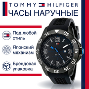  Shop Authentic Tommy Hilfiger Sport Multifunction Black Dial Black Rubber Strap Watch for Men - 1790983 - Luxxuri
