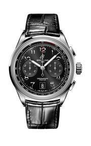  Shop Authentic Breitling Premier B01 Chronograph 42 Black Dial Black Leather Strap Watch for Men - AB0145221B1P1 - Luxxuri