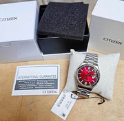  Shop Authentic Citizen Tsuyosa Automatic Red Dial Silver Steel Strap Watch For Men - NJ0150-56W - Luxxuri