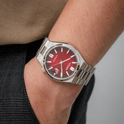  Shop Authentic Citizen Tsuyosa Automatic Red Dial Silver Steel Strap Watch For Men - NJ0150-56W - Luxxuri